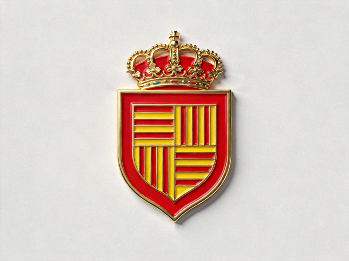 西班牙国家队队徽 - 红色盾牌与皇冠